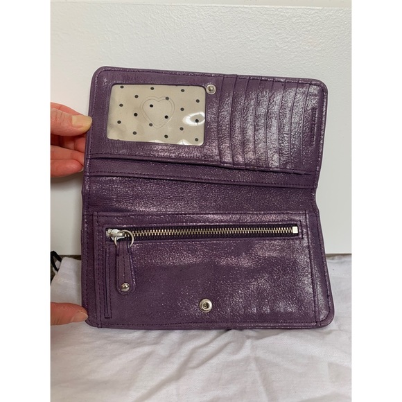 •JUICY COUTURE Quilted Purple Leather Wallet• - Picture 4 of 5